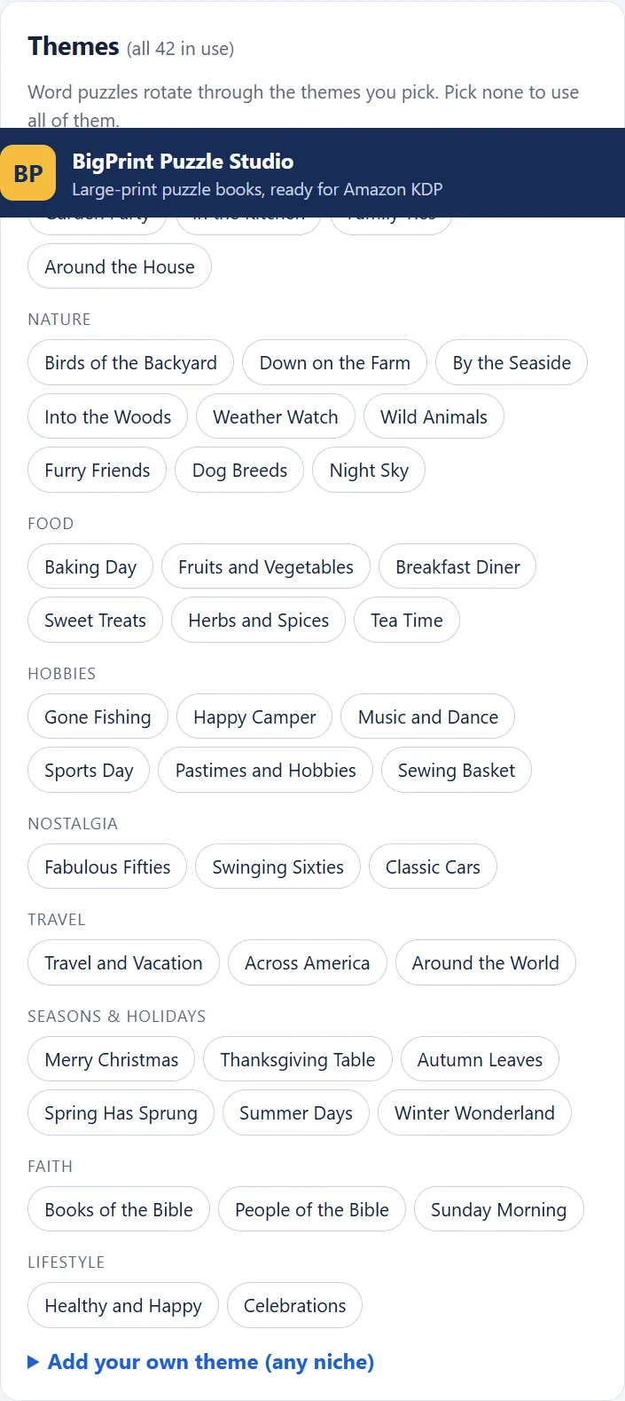 Theme list