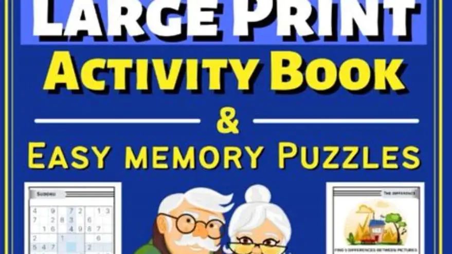 Senior woman solving a large-print puzzle at home